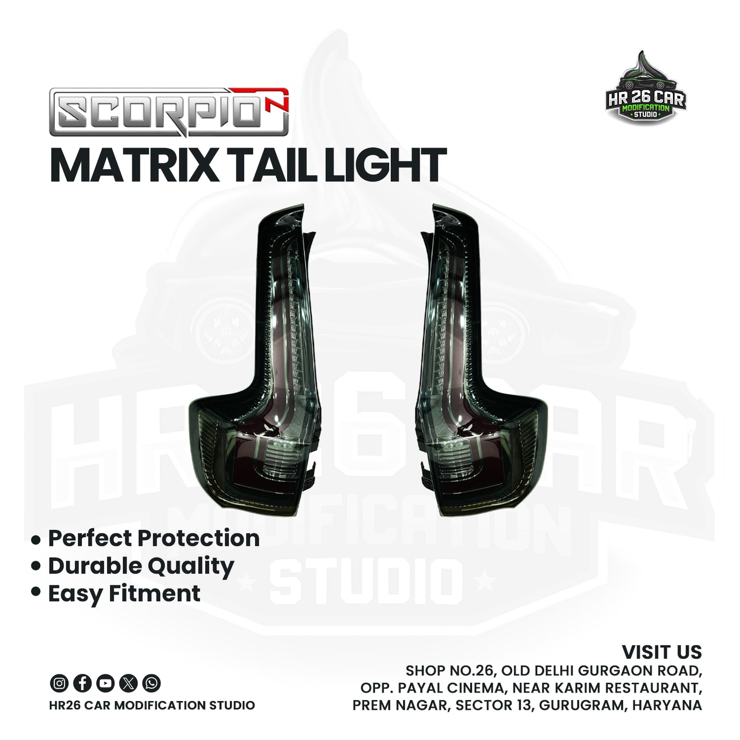 Matrix Tail Light for Mahindra Scorpio N | Dynamic LED Design | Plug & Play Fitment