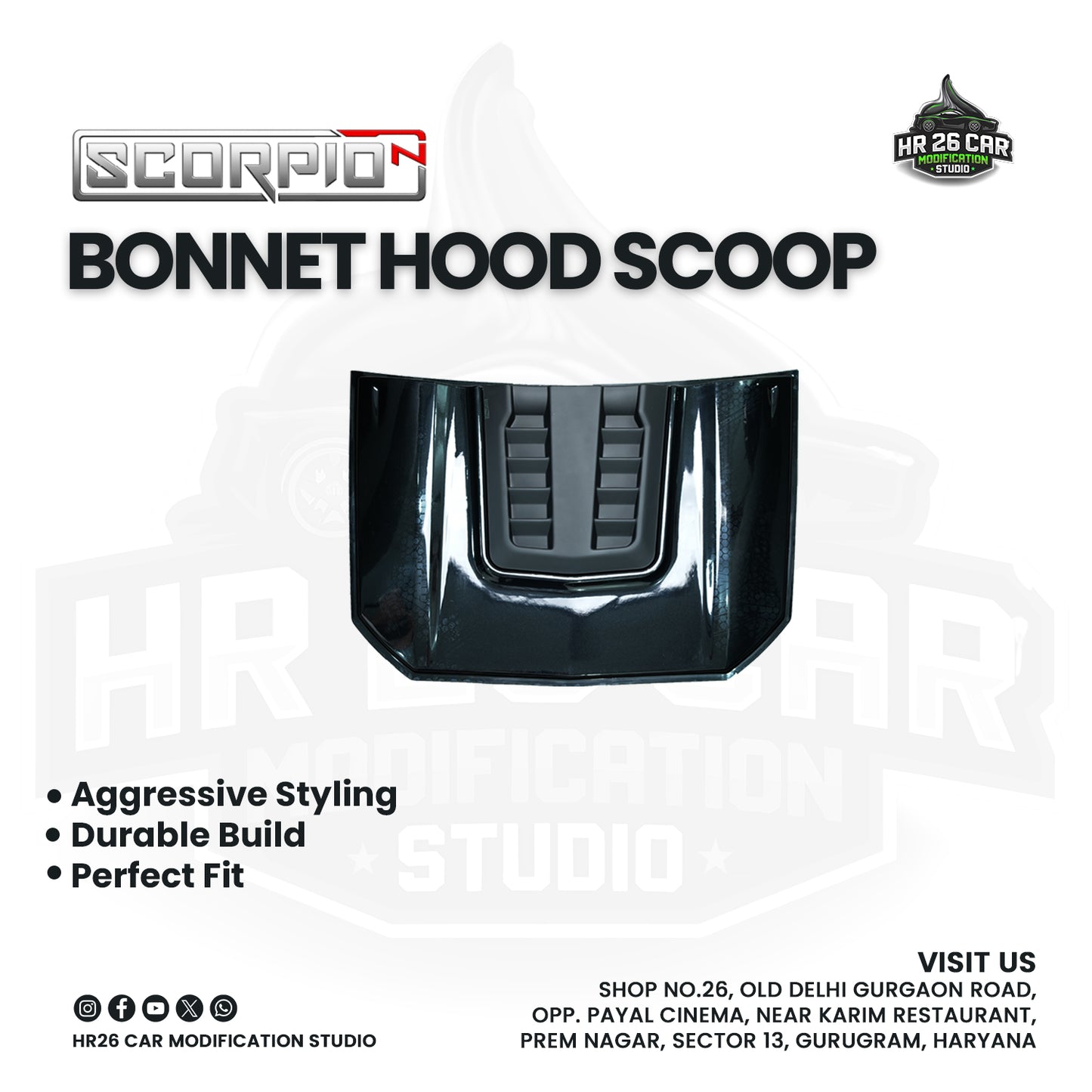 Bonnet Hood Scoop For Scorpio N