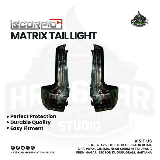 Matrix Tail Light for Mahindra Scorpio N | Dynamic LED Design | Plug & Play Fitment