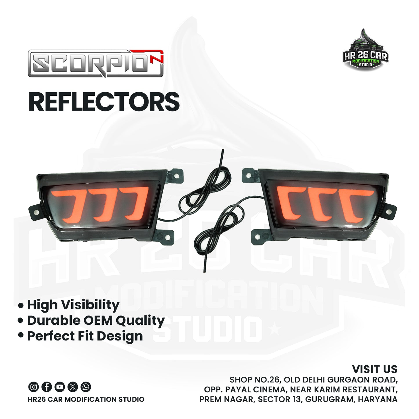 LED Reflectors for Mahindra Scorpio N | High Visibility | OEM Fit Design